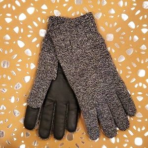 Men's Ugg knit and leather glove Blk sz Small